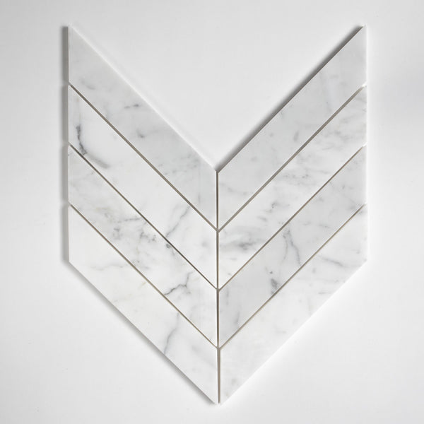 Serenity Honed Trapeze Marble Mosaics 10x13