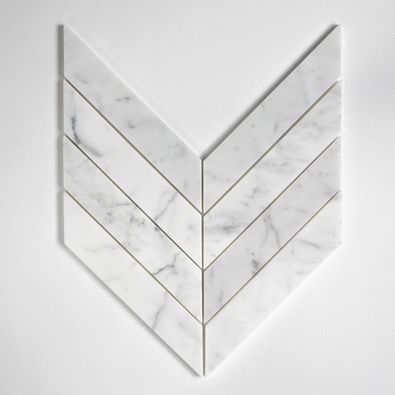 Serenity Honed Trapeze Marble Mosaics 10x13 Marble Honed 14x14 Mosaics