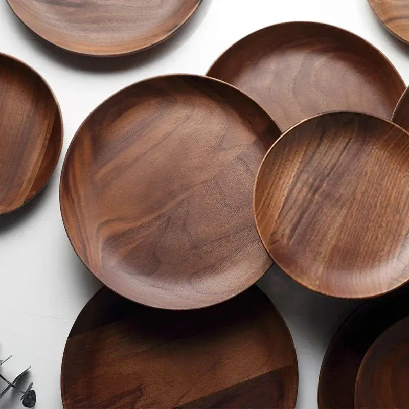 Serving Plate - Wooden Black Walnut 15cm by House Of Avana