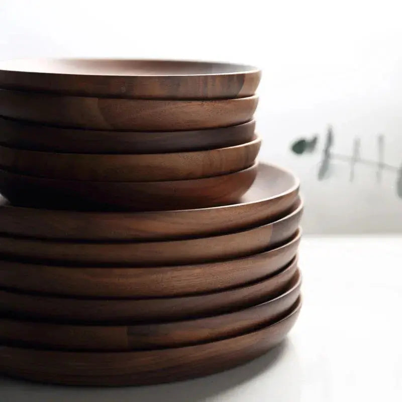 Serving Plate - Wooden Black Walnut 15cm by House Of Avana