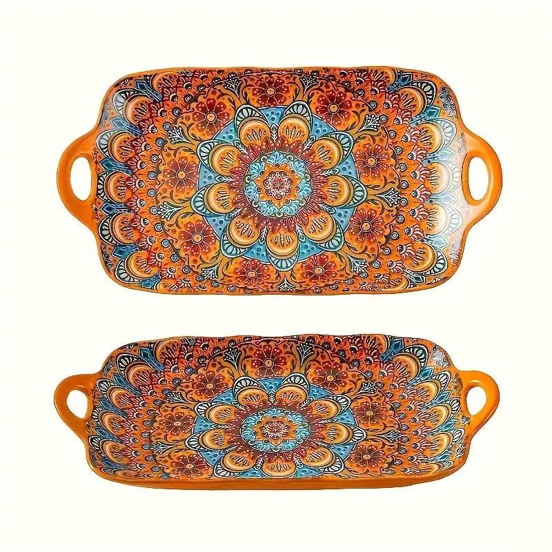 Serving Plates - Ceramic Rectangular Large by House Of Avana