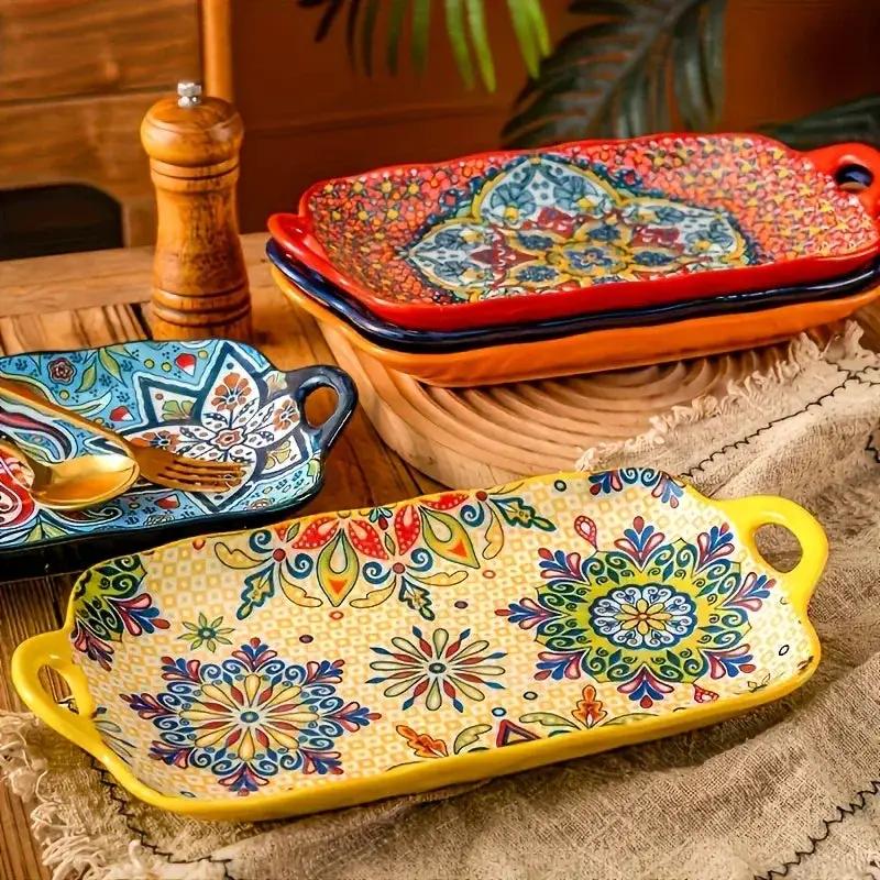 Serving Plates - Ceramic Rectangular Large by House Of Avana