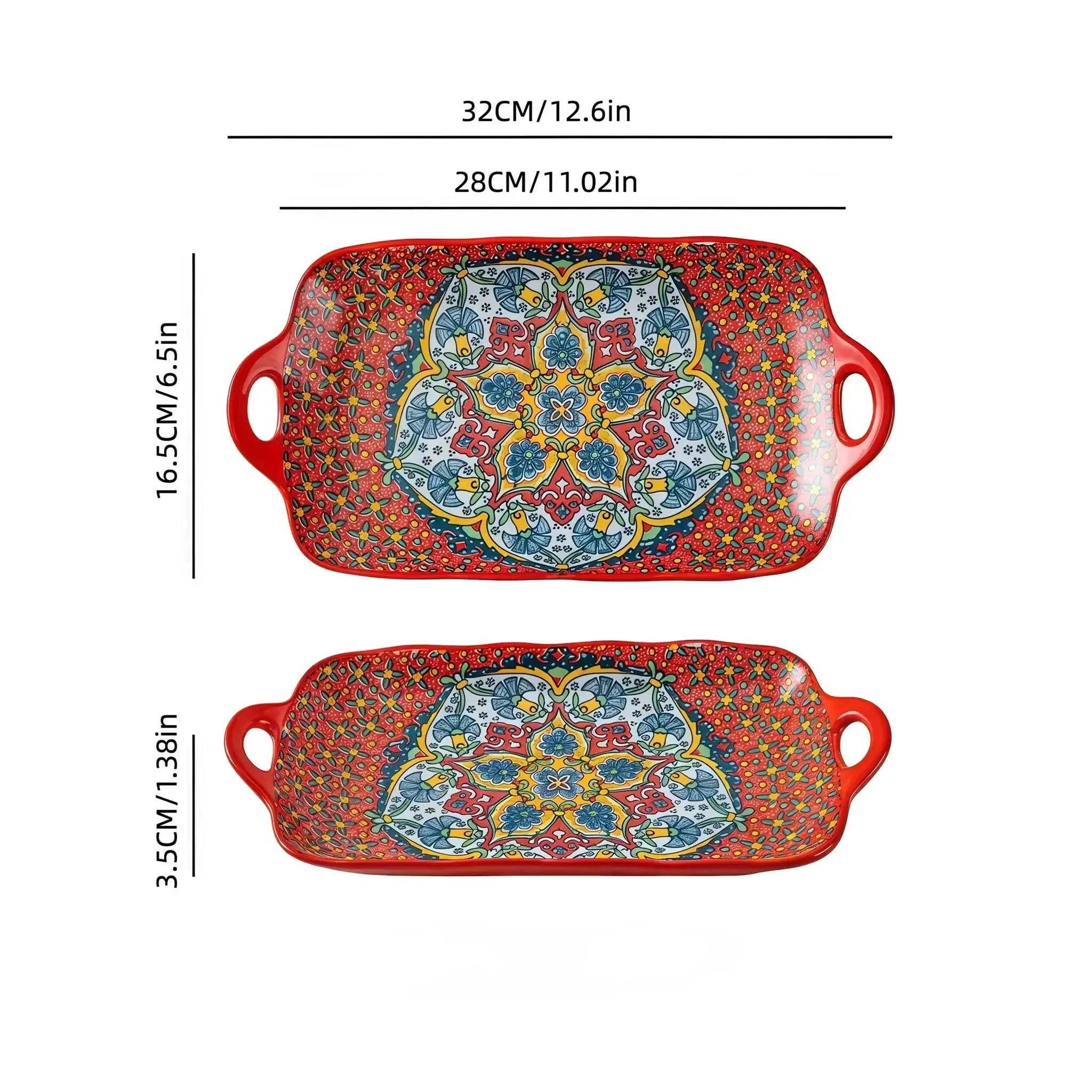 Serving Plates - Ceramic Rectangular Large by House Of Avana