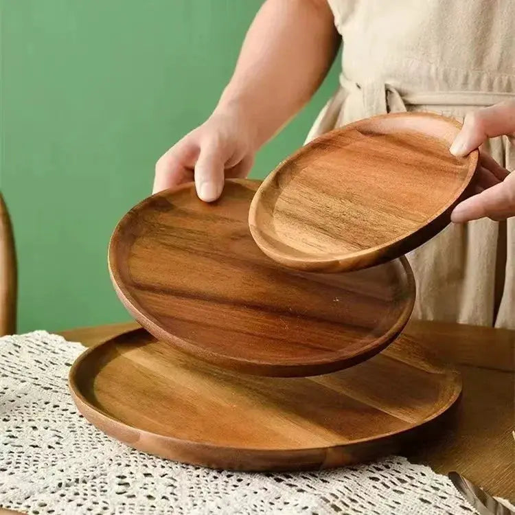 Serving Platter - Eco-Friendly Wood Round by House Of Avana