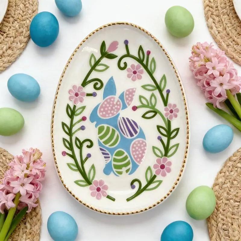 Serving Tray - Decorative Ceramic Small by House Of Avana