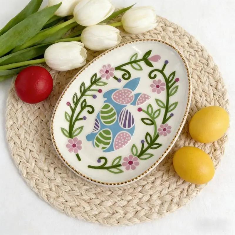 Serving Tray - Decorative Ceramic Small by House Of Avana