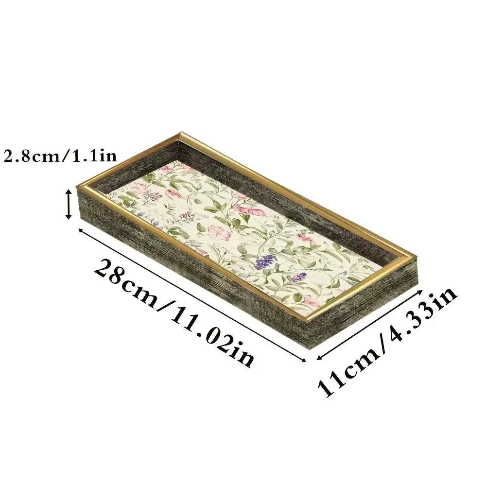 Serving Tray - Decorative Glass Golden by House Of Avana
