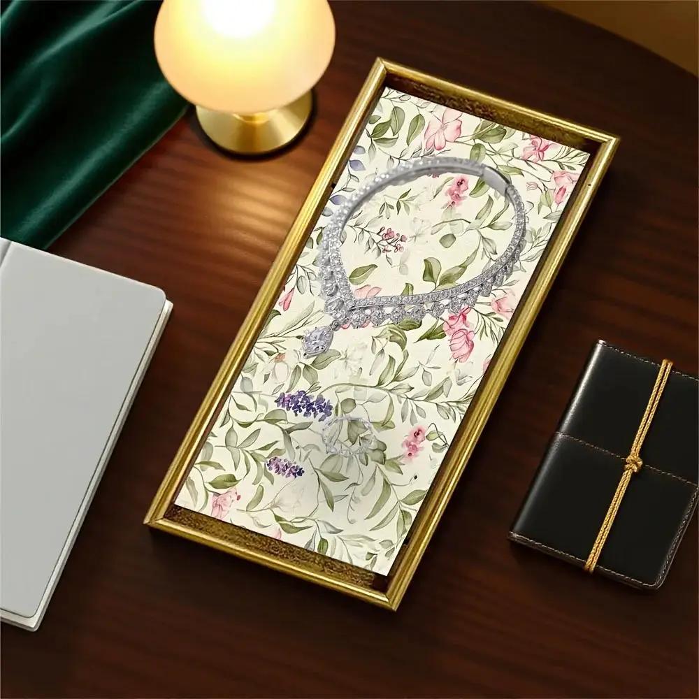 Serving Tray - Decorative Glass Golden by House Of Avana