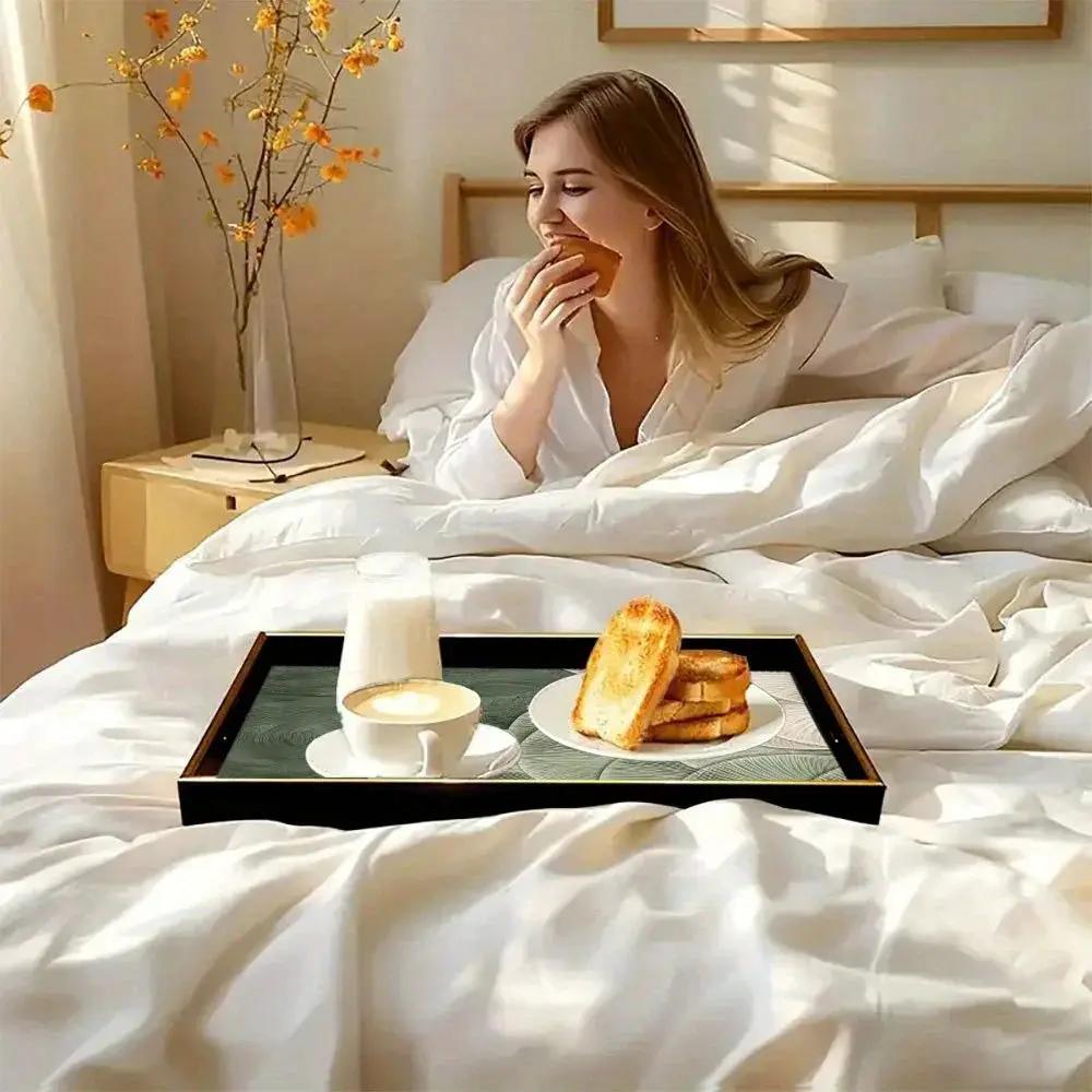 Serving Tray - Heat Resistant Ceramic Green by House Of Avana
