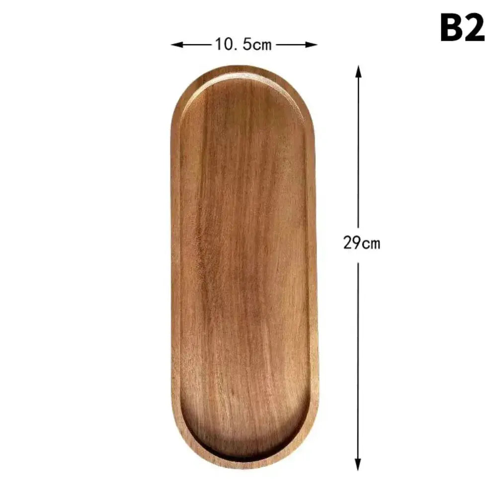 Serving Tray - Natural Wooden Oval by House Of Avana