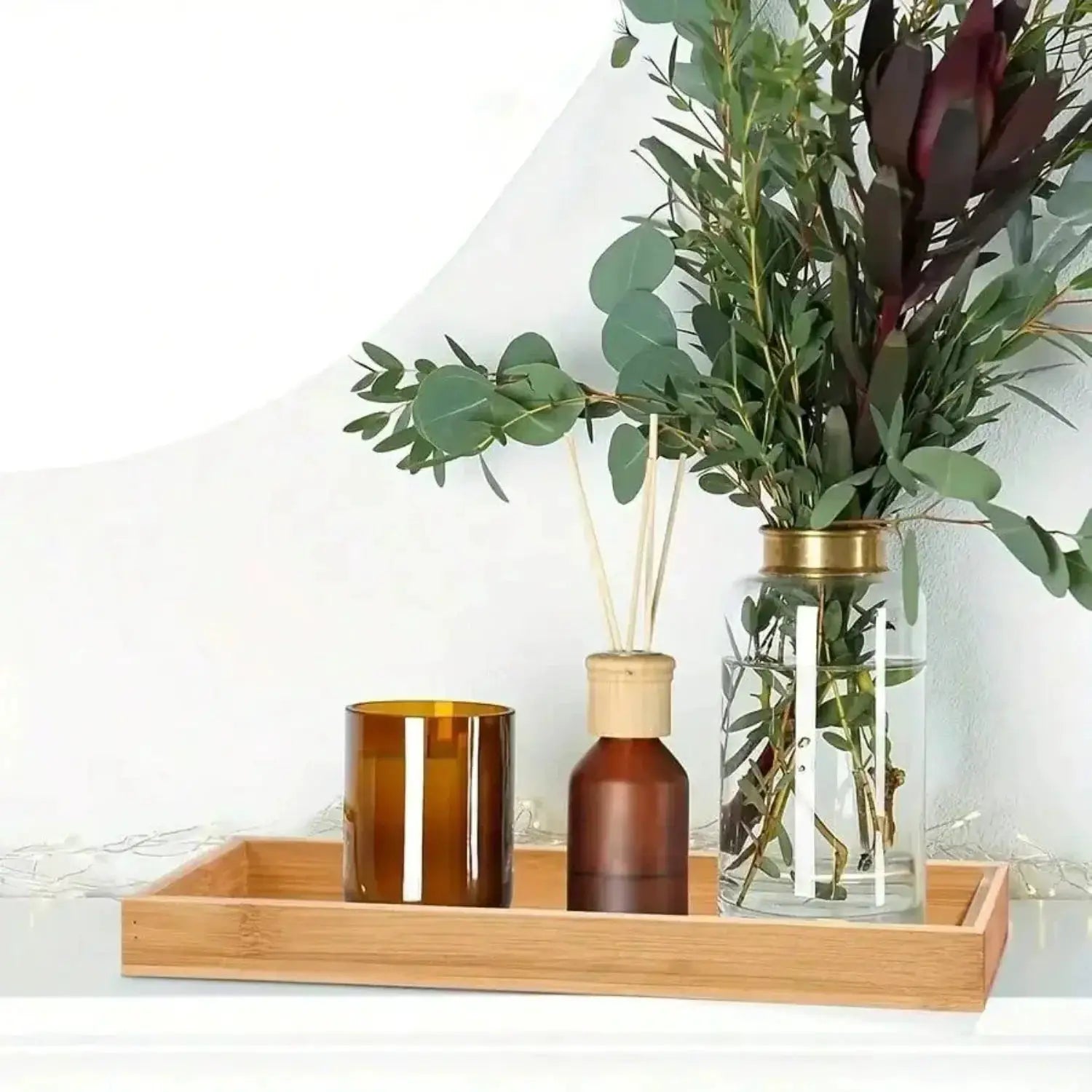 Serving Tray - Organizer White Bathroom by House Of Avana