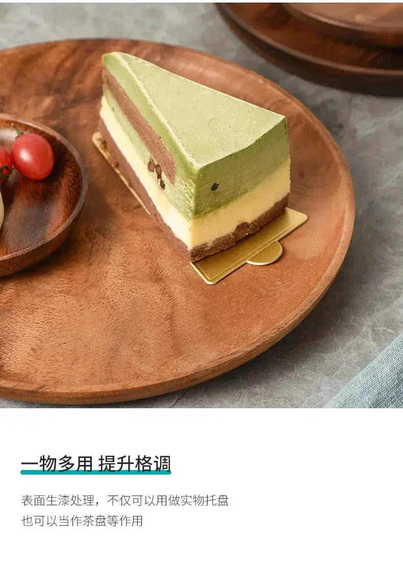 Serving Tray - Wooden Acacia Round by House Of Avana