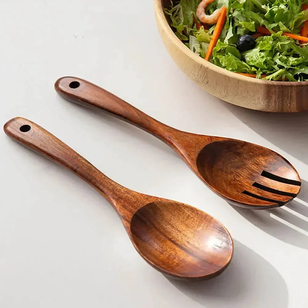 Serving Utensil - Japanese Style Wooden Set by House Of Avana