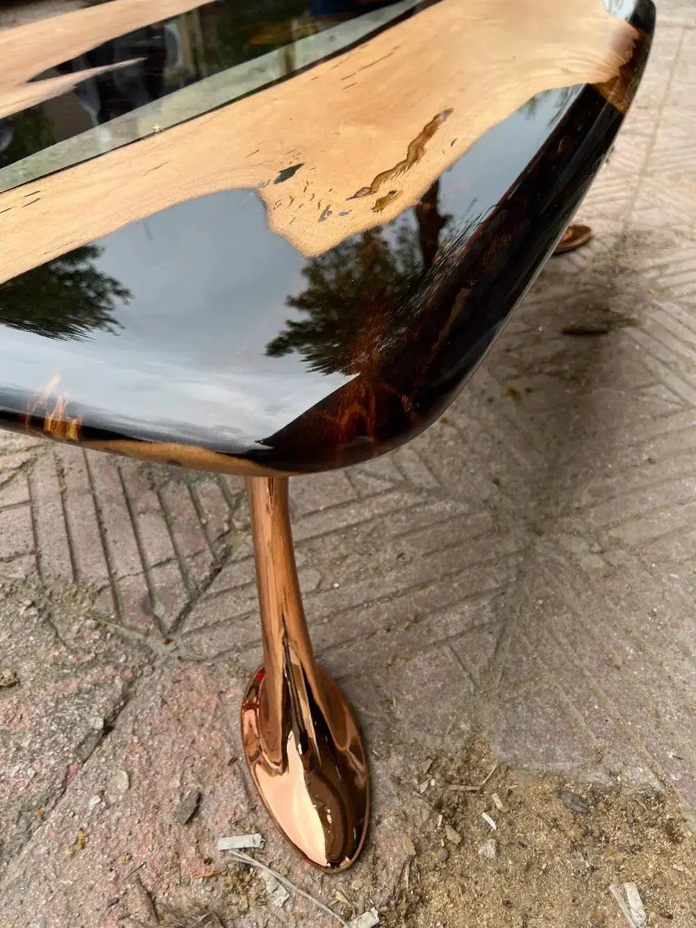 Luxury Epoxy Resin River Walnut Coffee Table | Osso Collection by Gizz