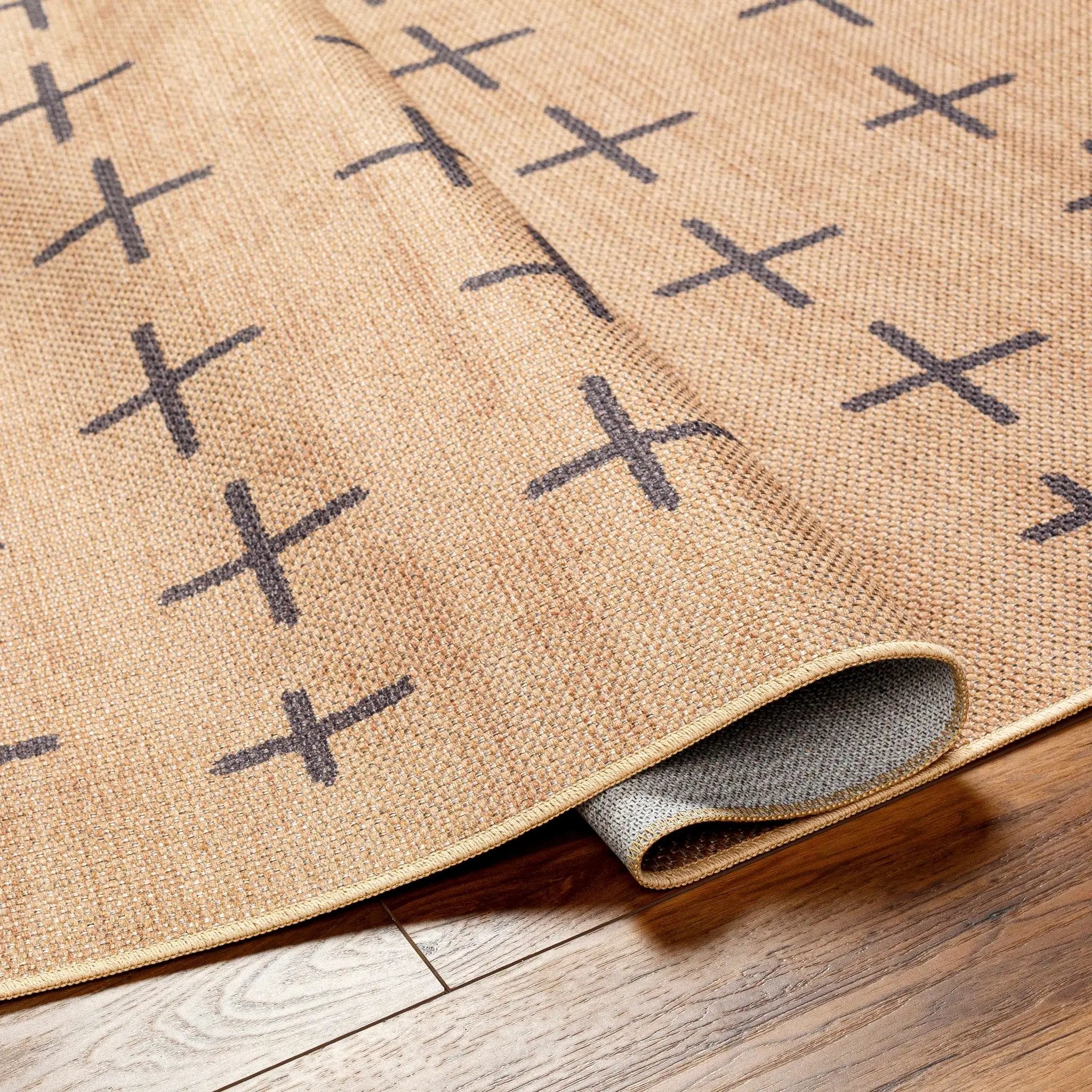 Haimi Black Washable Jutely Rug - Clearance by Boutique Rugs
