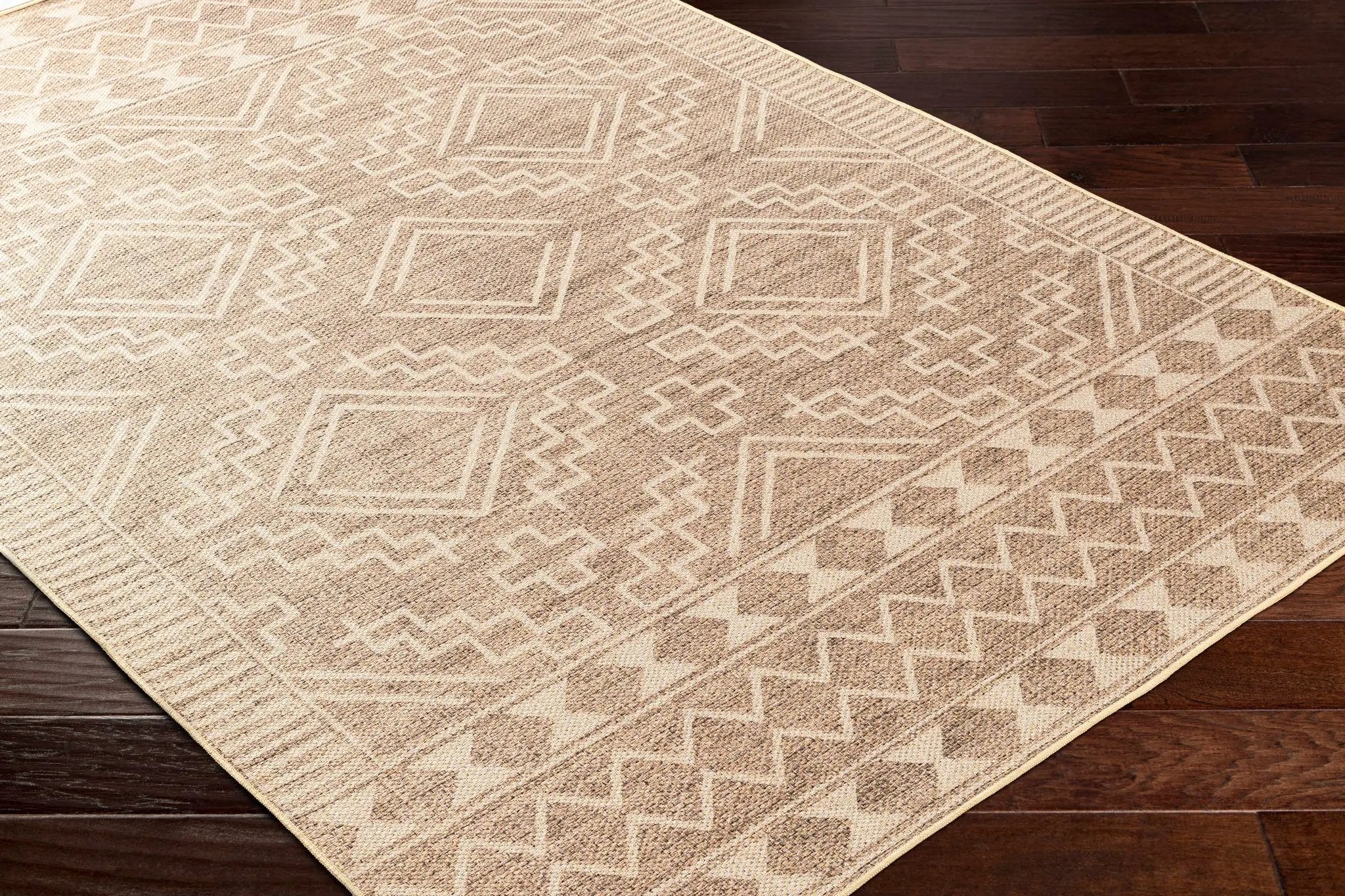 Halle Beige Washable Area Rug - Clearance by Boutique Rugs