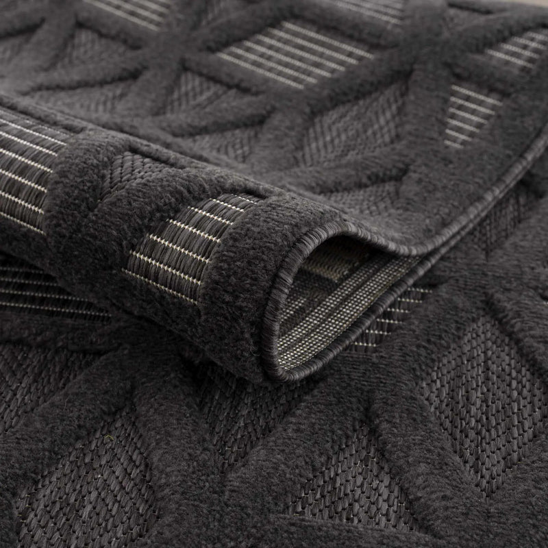 Nuri Black Outdoor Rug - Clearance by Boutique Rugs