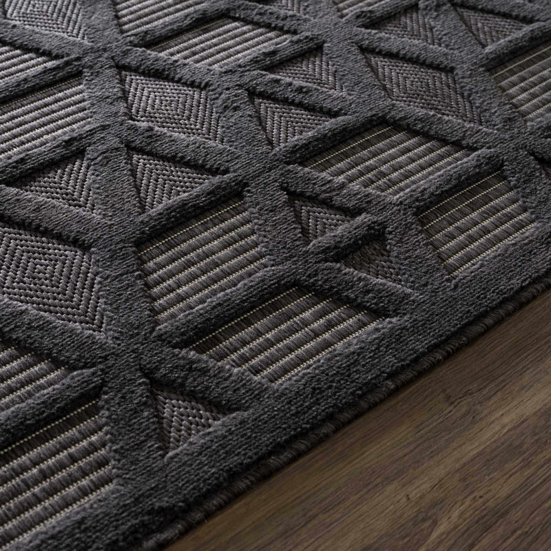 Nuri Black Outdoor Rug - Clearance by Boutique Rugs