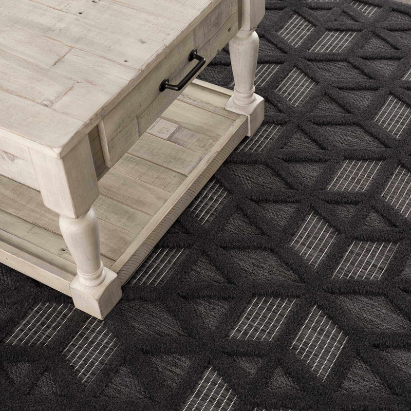 Nuri Black Outdoor Rug - Clearance by Boutique Rugs