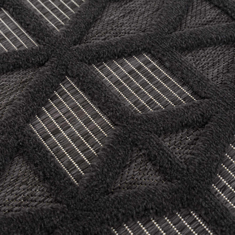 Nuri Black Outdoor Rug - Clearance by Boutique Rugs