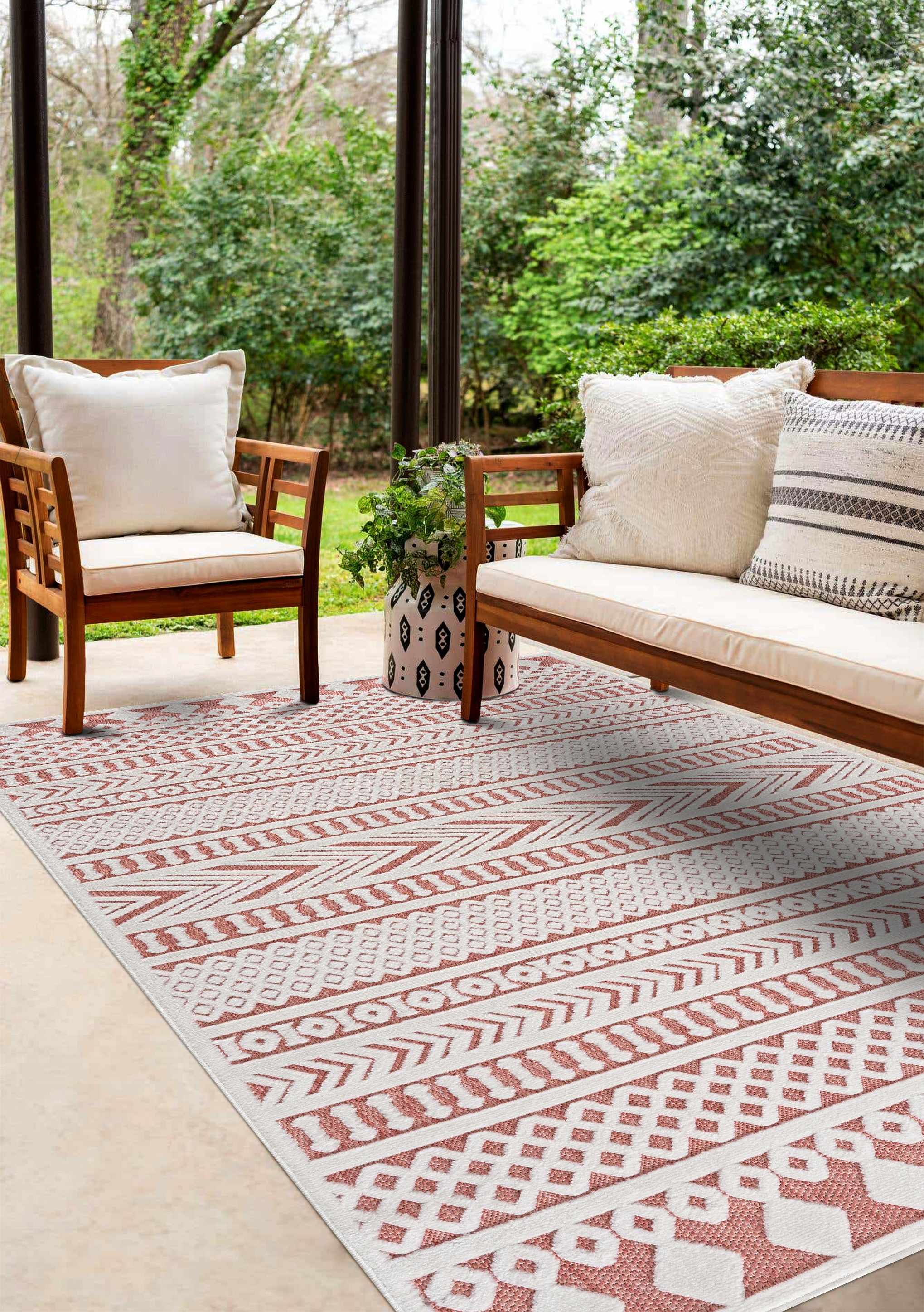 Jove Orange Outdoor Rug - Clearance by Boutique Rugs