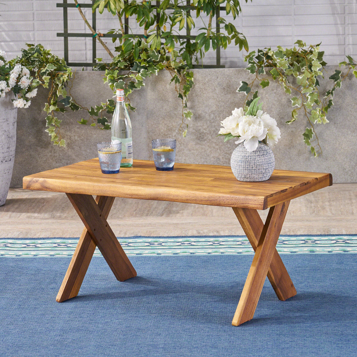 Eaglewood Coffee Table with Rustic Acacia Wood Finish