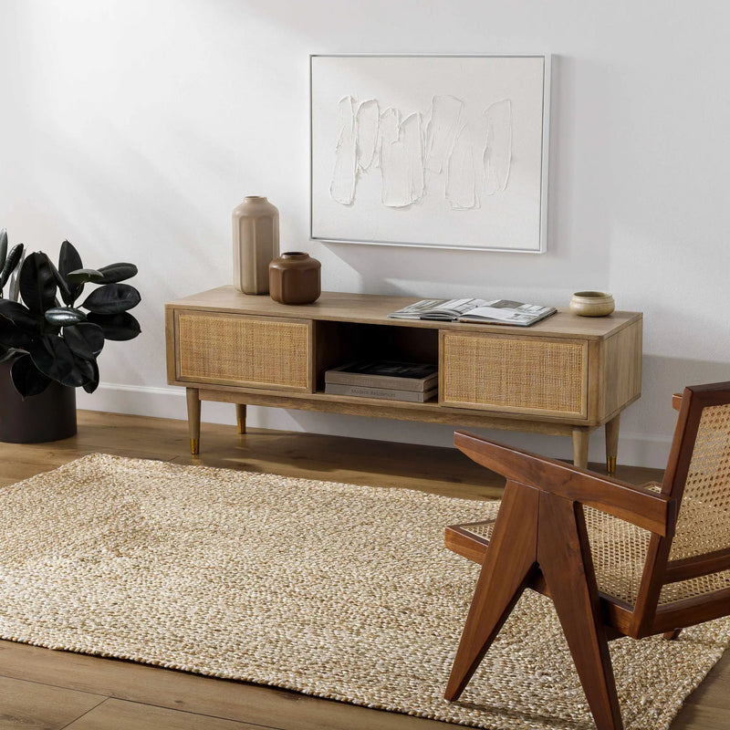 Elkie Beige Jute Area Rug - Clearance by Boutique Rugs
