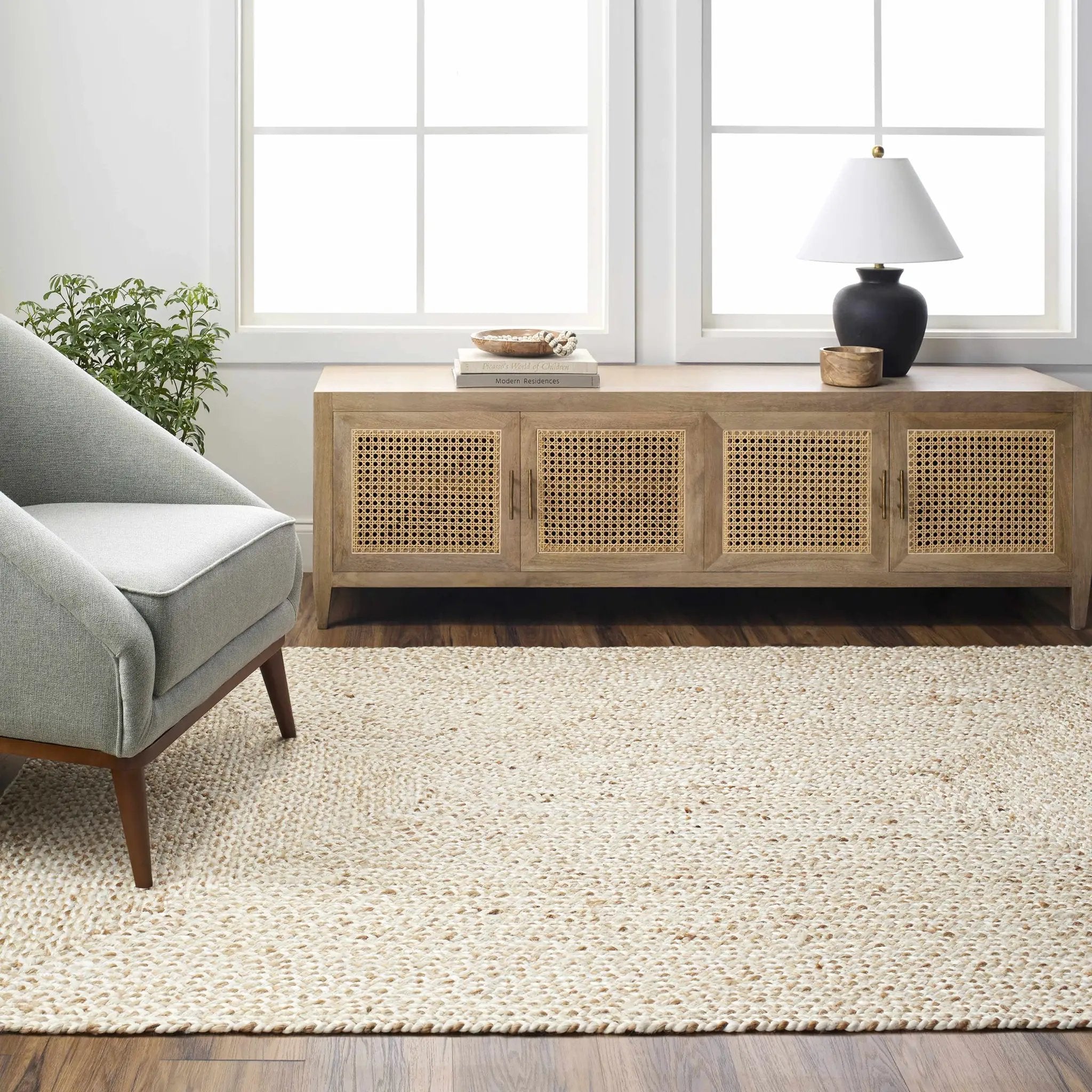 Elkie Cream Jute Area Rug - Clearance by Boutique Rugs