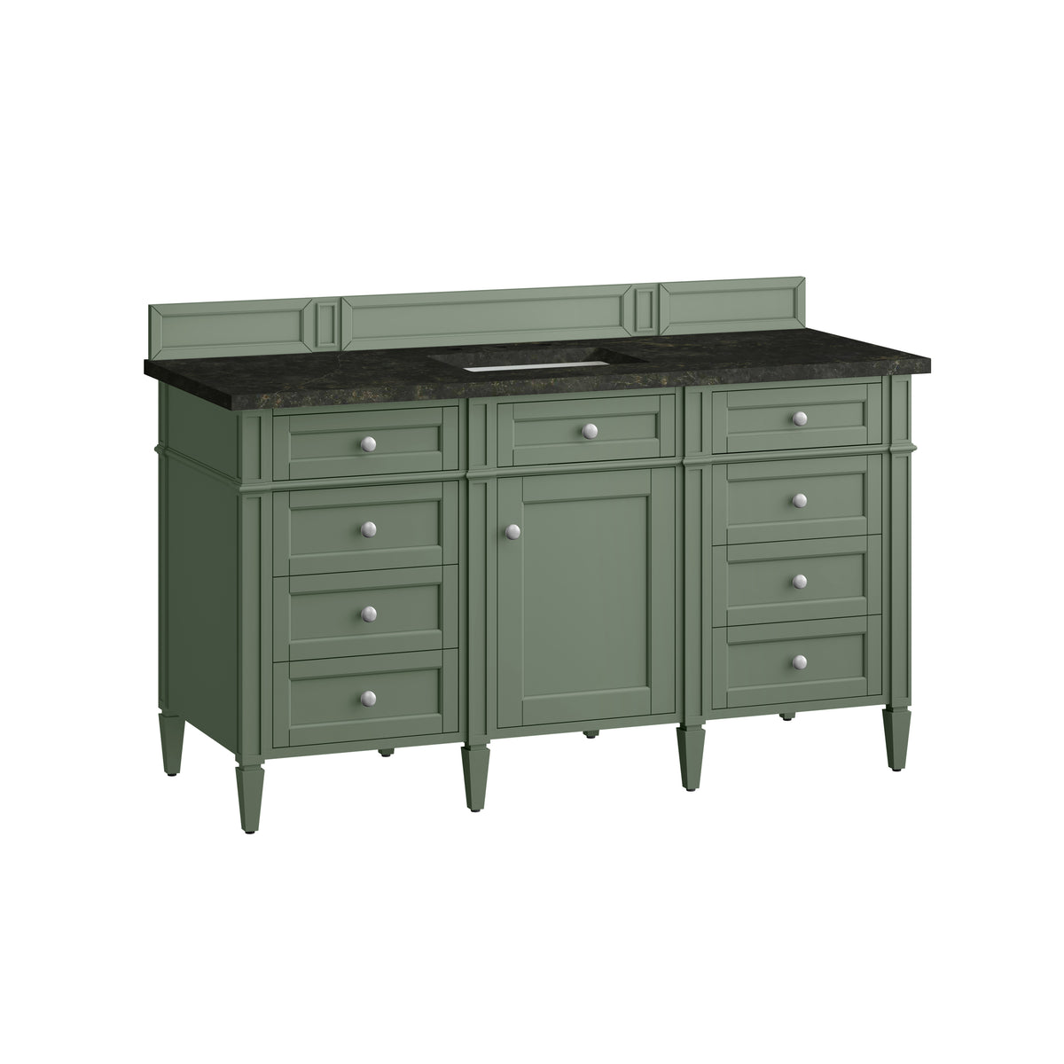 James Martin Brittany 60" Single Bathroom Vanity, Smokey Celadon, view 34