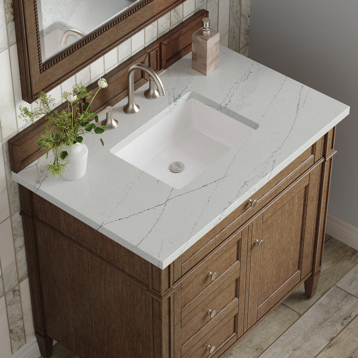 James Martin Brittany 36" Single Bathroom Vanity, Saddle Brown, view 40