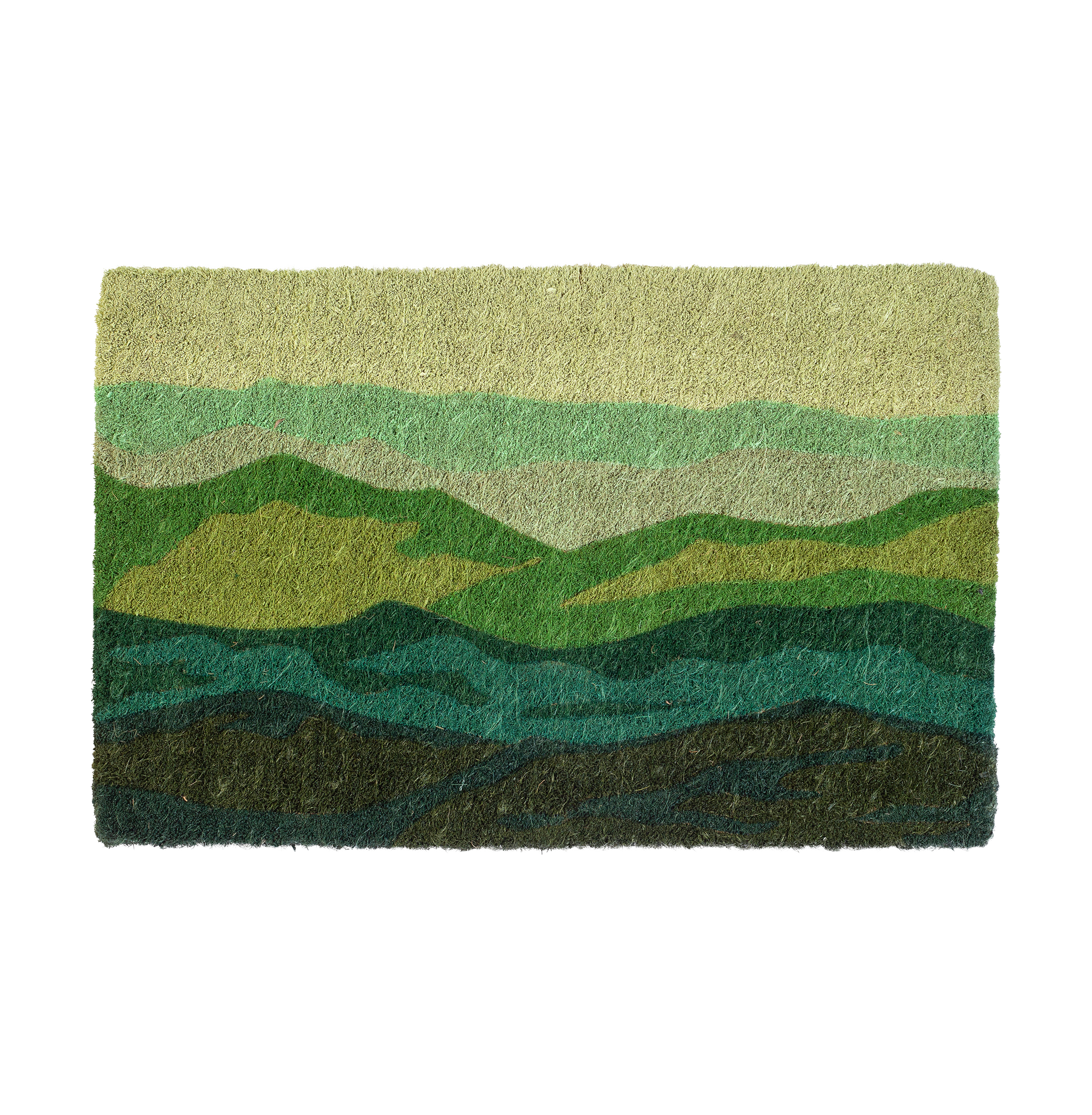 Shades of Meadow - Green Coir Doormat by Fab Habitat