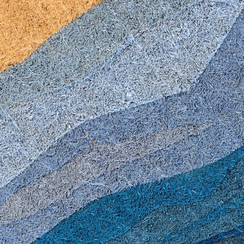Shades of Sea - Blue Coir Doormat by Fab Habitat