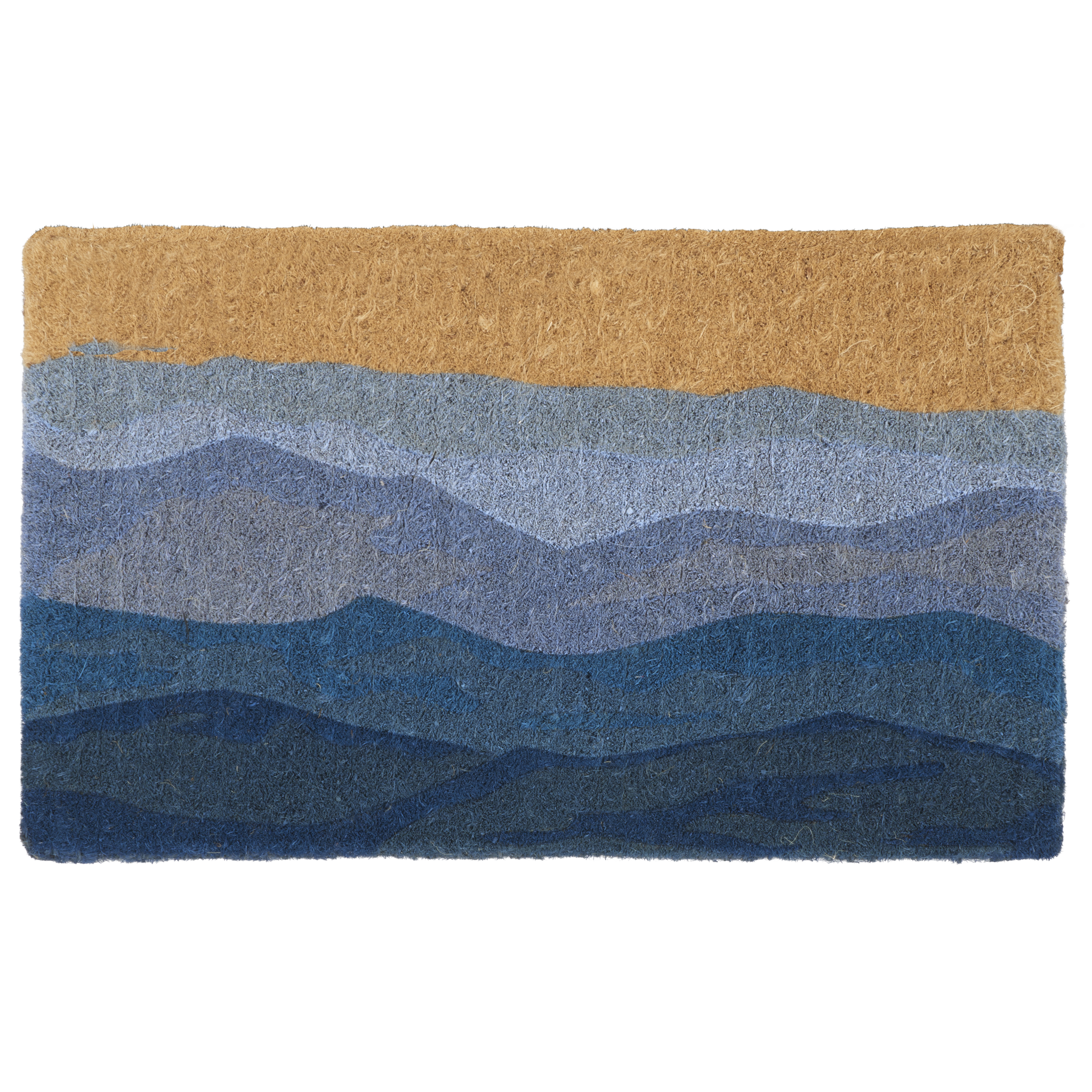 Shades of Sea - Blue Coir Doormat by Fab Habitat