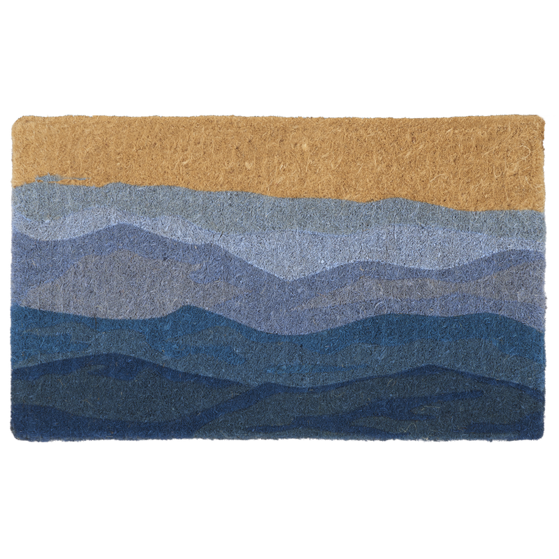Shades of Sea - Blue Coir Doormat by Fab Habitat
