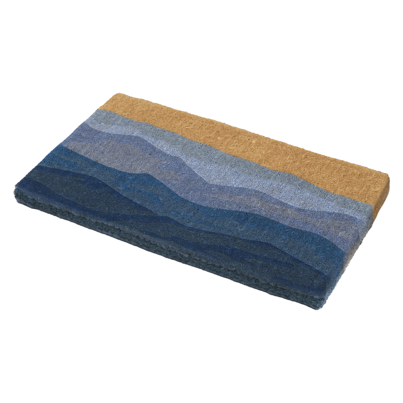 Shades of Sea - Blue Coir Doormat by Fab Habitat