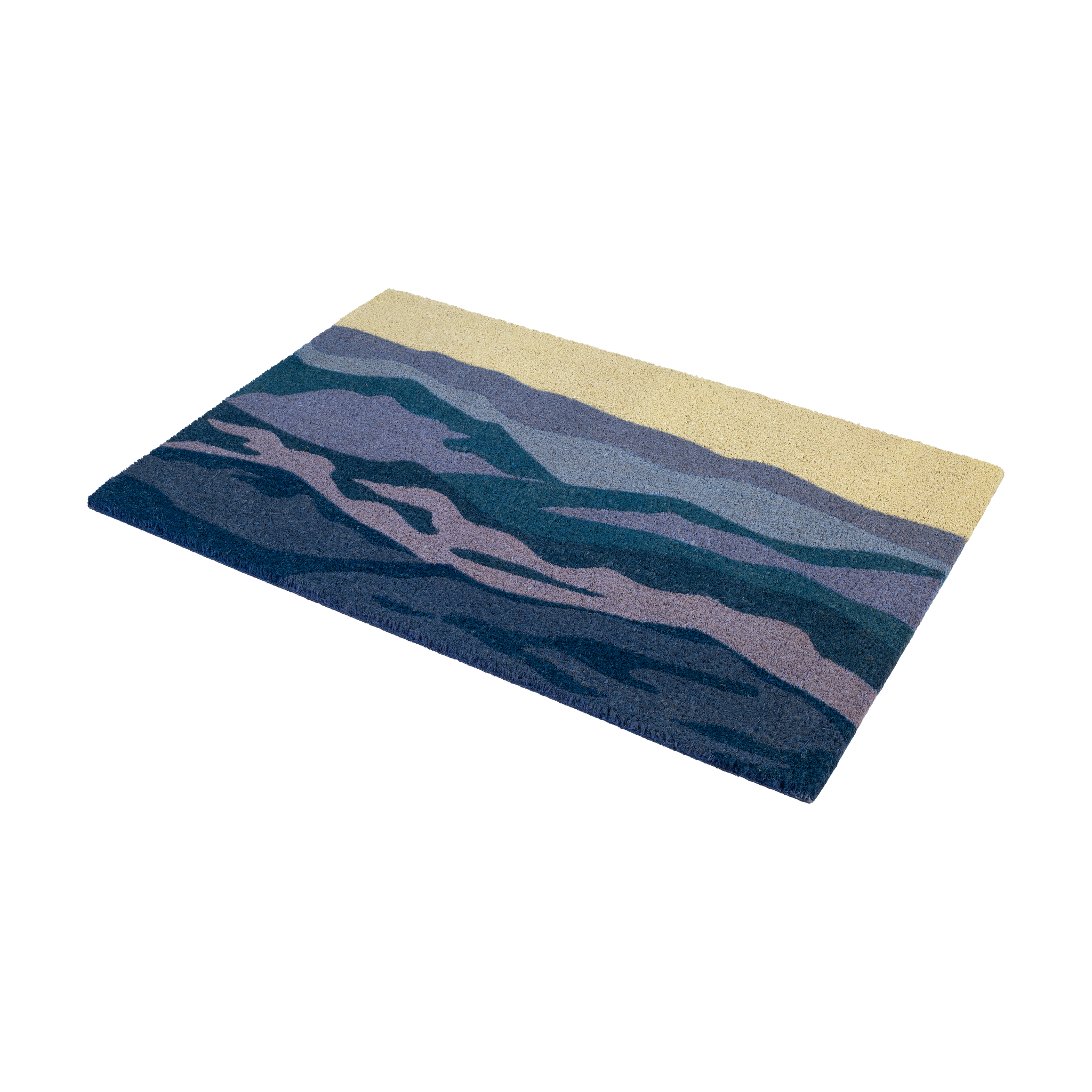Shades of Sea - Blue Coir Doormat by Fab Habitat
