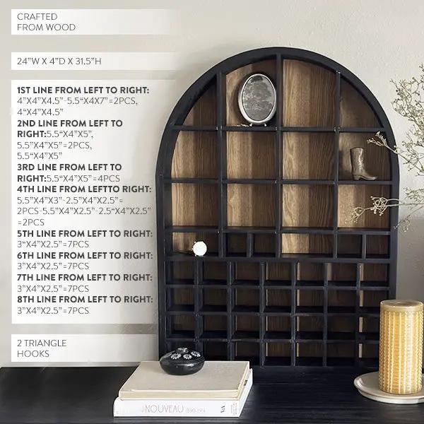 Arched Cubby Wood Wall Shelf by Decor Steals