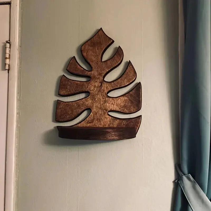 Shelf - Floating Wooden Leaf Design by House Of Avana