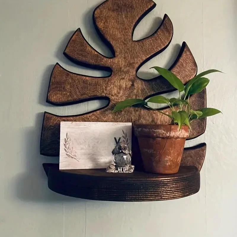 Shelf - Floating Wooden Leaf Design by House Of Avana
