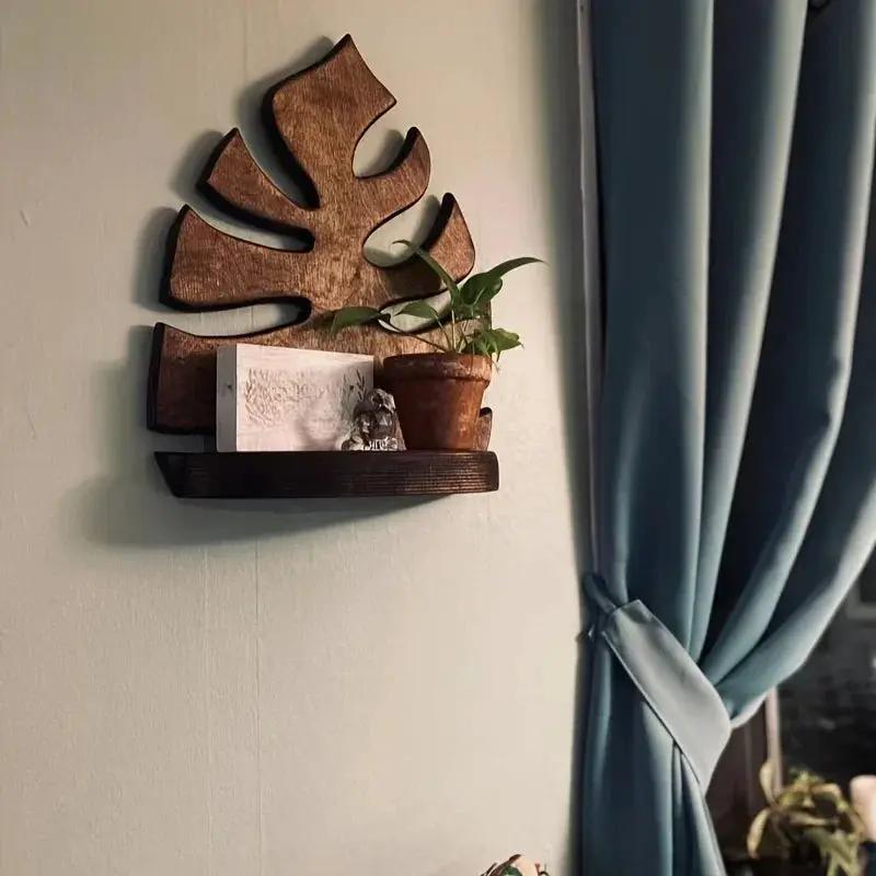Shelf - Floating Wooden Leaf Design by House Of Avana