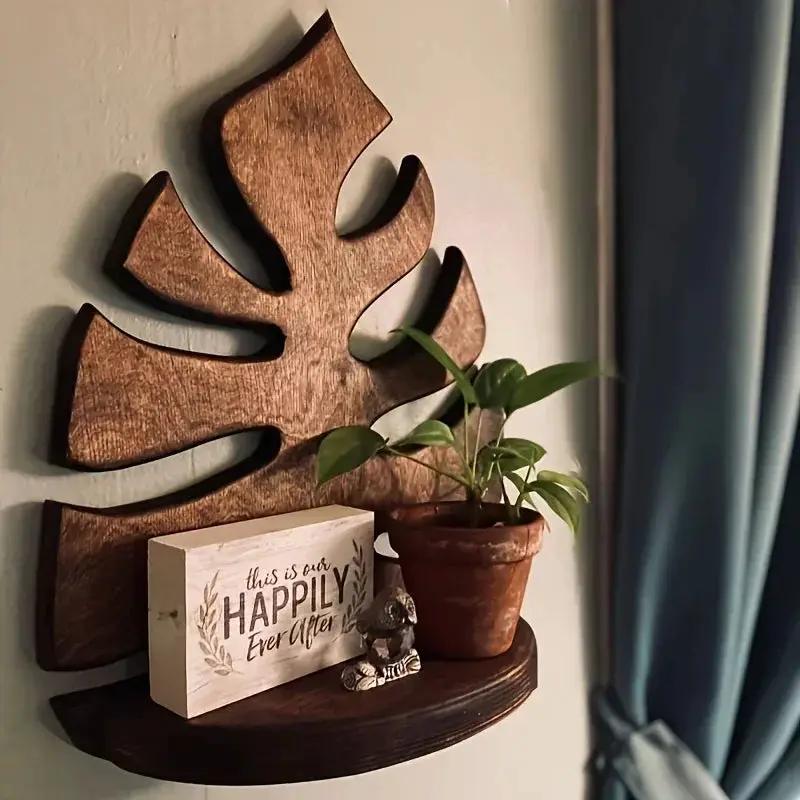 Shelf - Leaf Wooden Small by House Of Avana