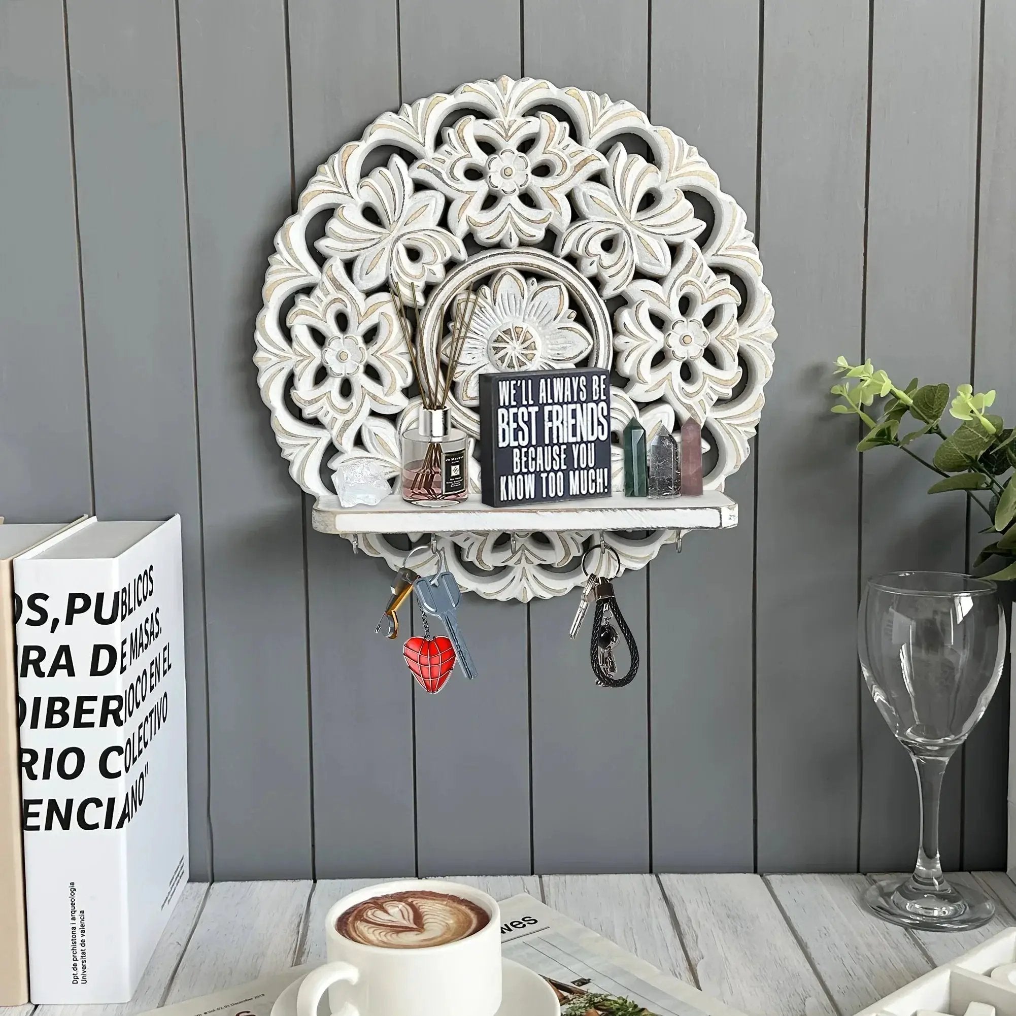 Shelf - Rustic Whitewashed Wood Wall by House Of Avana