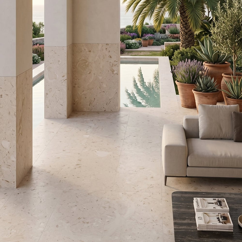 Shell Reef Tumbled Limestone Pavers 18x36 Limestone Tumbled 18x36 Pavers — 2