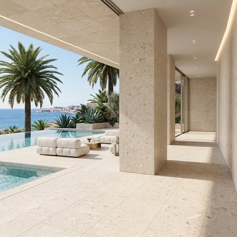 Shell Reef Tumbled Limestone Pavers 18x36 Limestone Tumbled 18x36 Pavers — 3