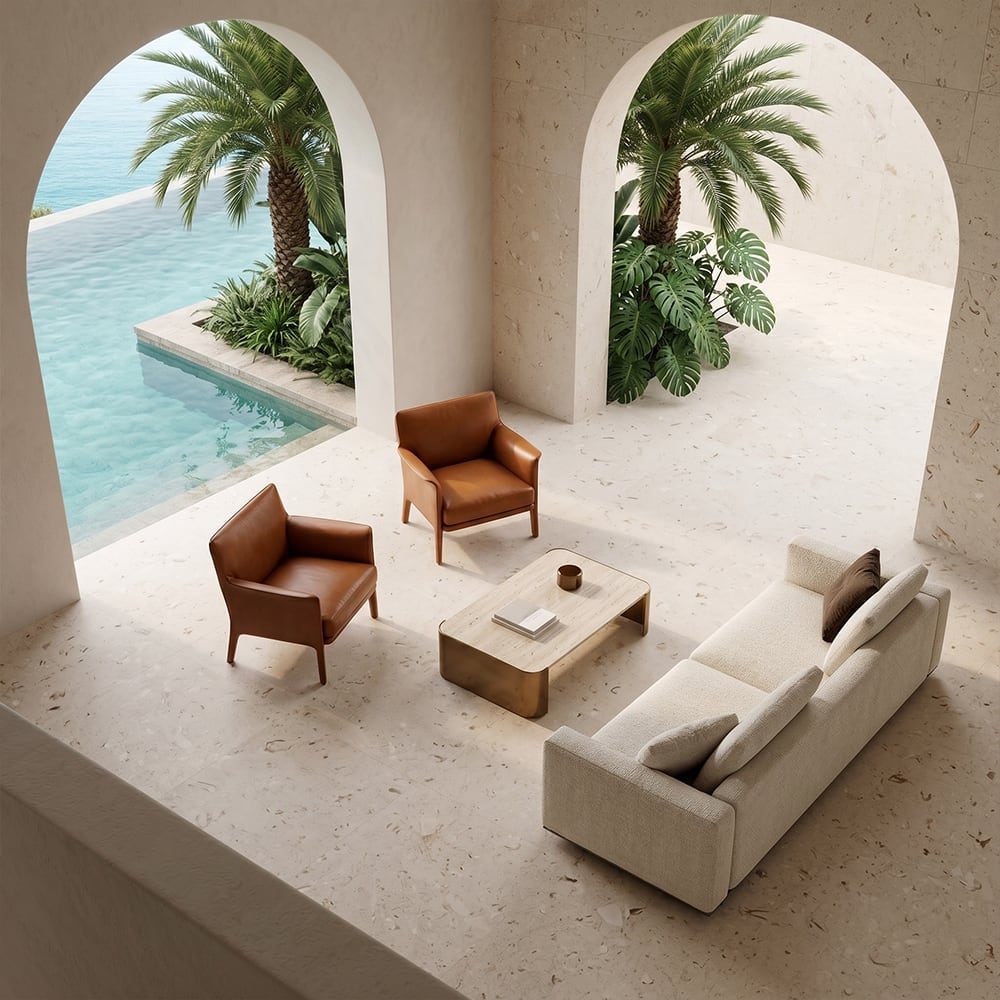 Shell Reef Tumbled Limestone Pavers 36x36 Limestone Tumbled 36x36 Pavers — 2