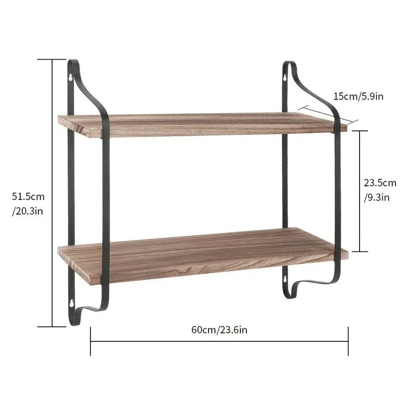 Shelves - Dual Layer Wooden Wall by House Of Avana