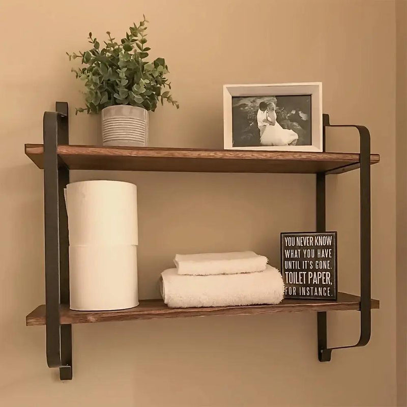 Shelves - Dual Layer Wooden Wall by House Of Avana