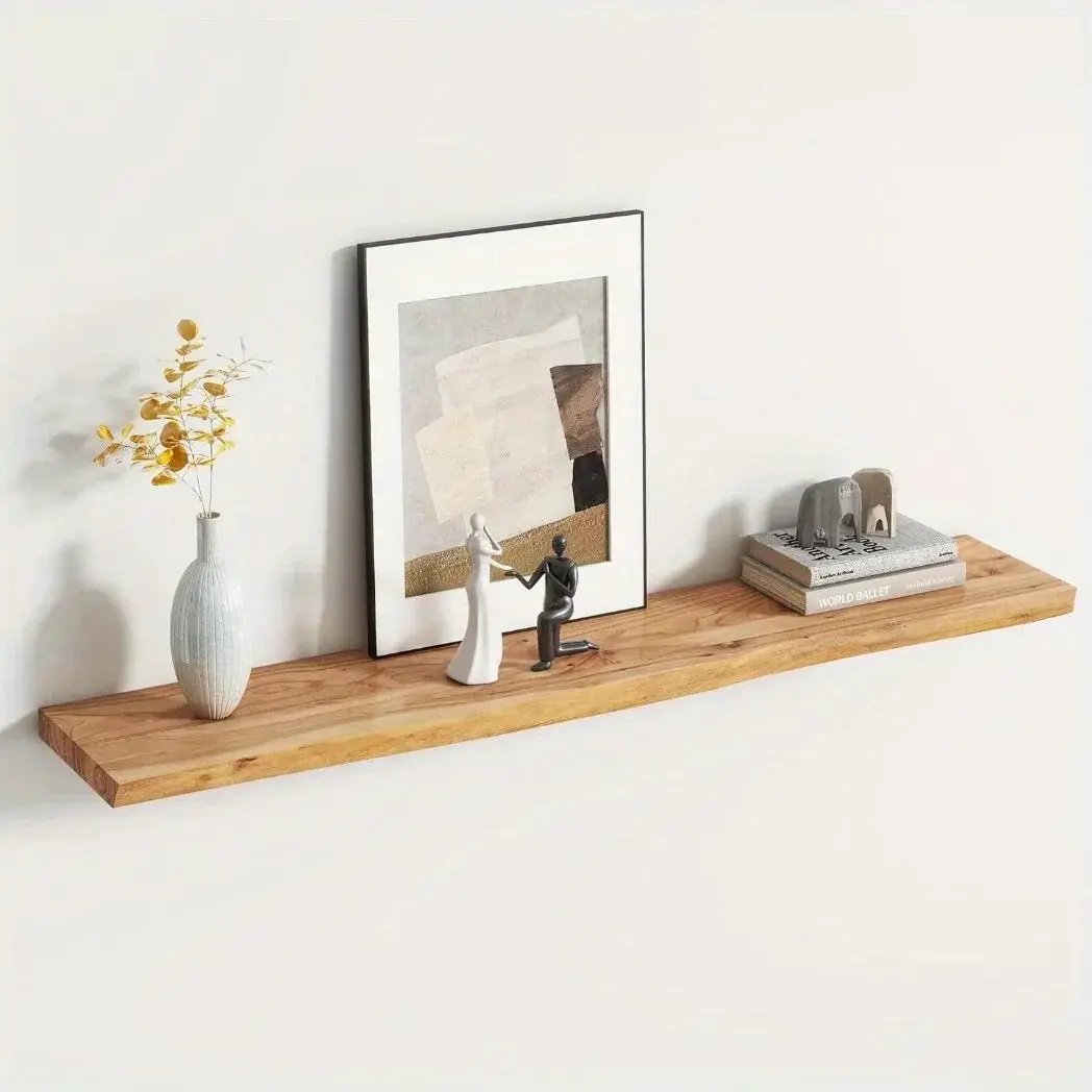 Shelves - Floating Natural Wood by House Of Avana