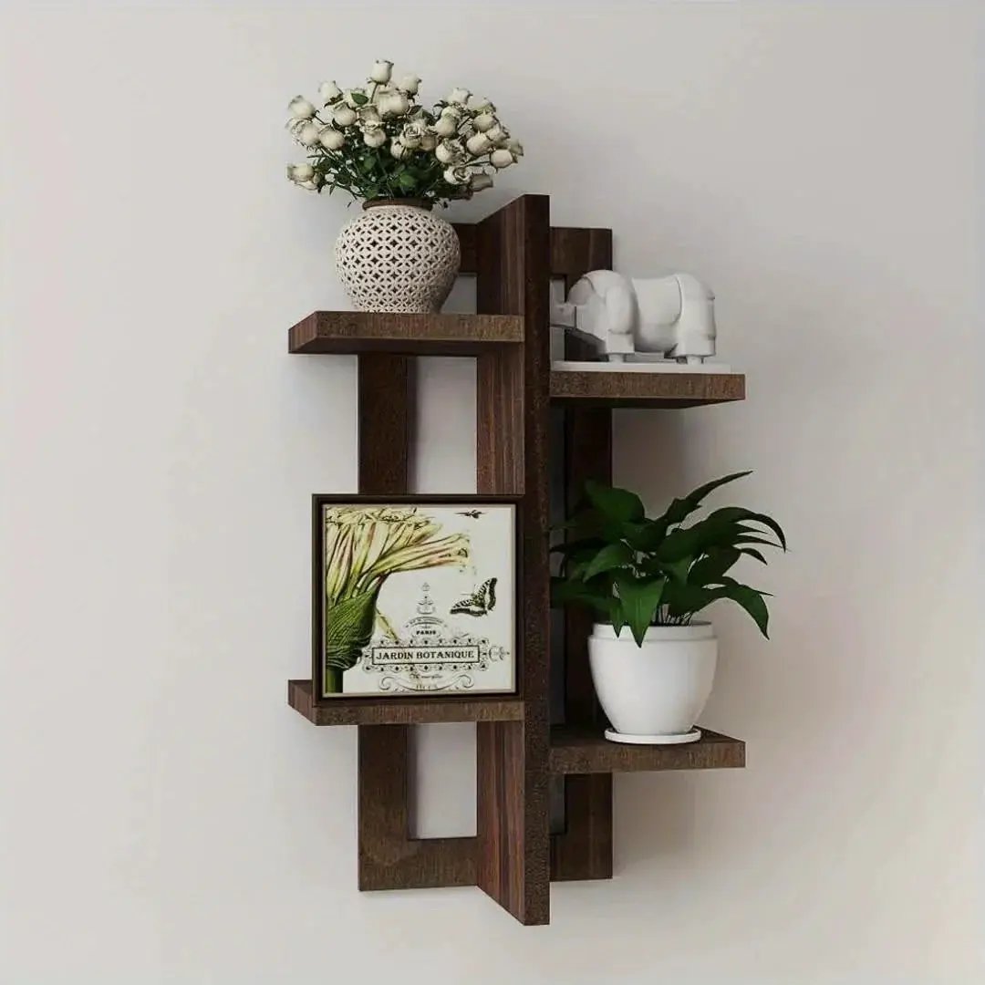 Shelves - Floating Wood Brown by House Of Avana