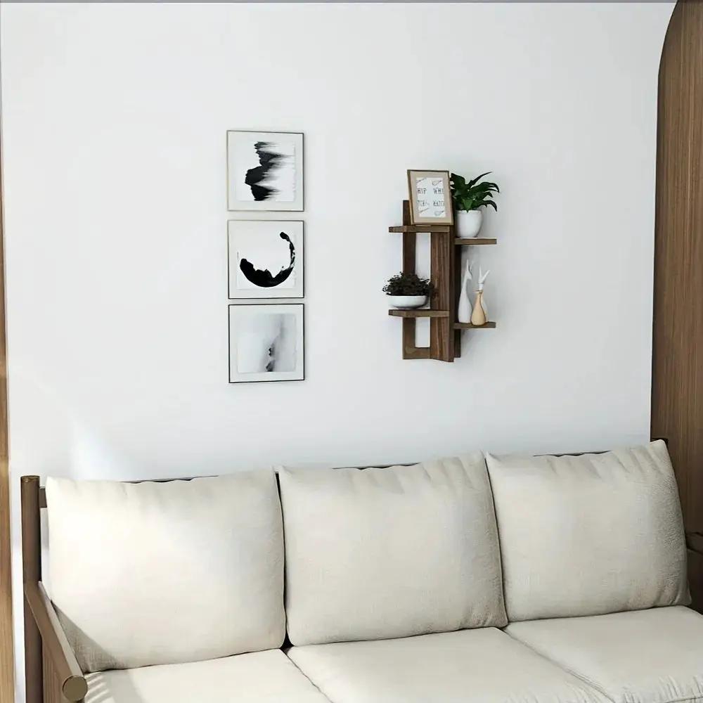 Shelves - Floating Wood Brown by House Of Avana